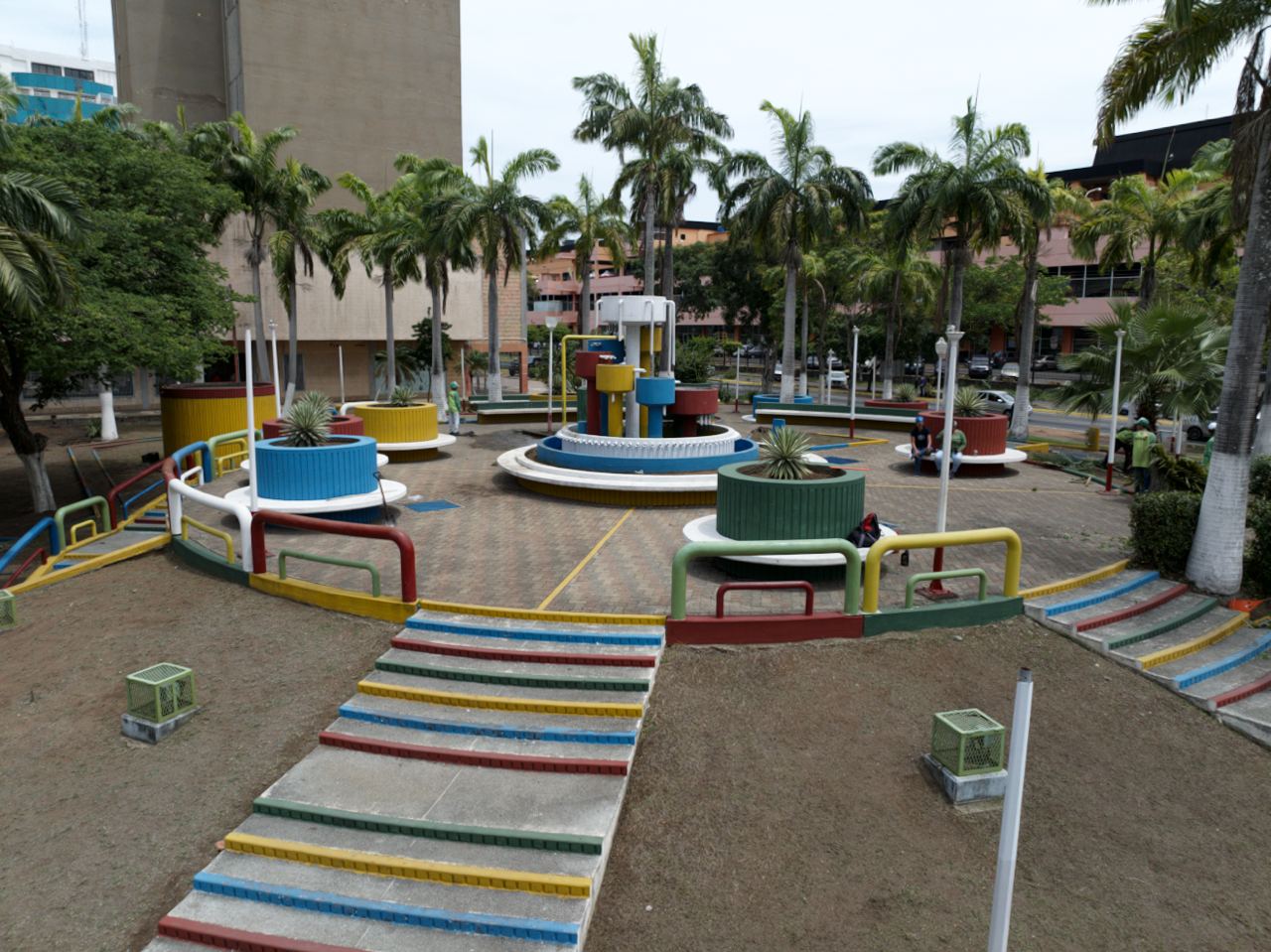 Alcaldía de Caroní inicio restauración de la Plaza de los Tubos