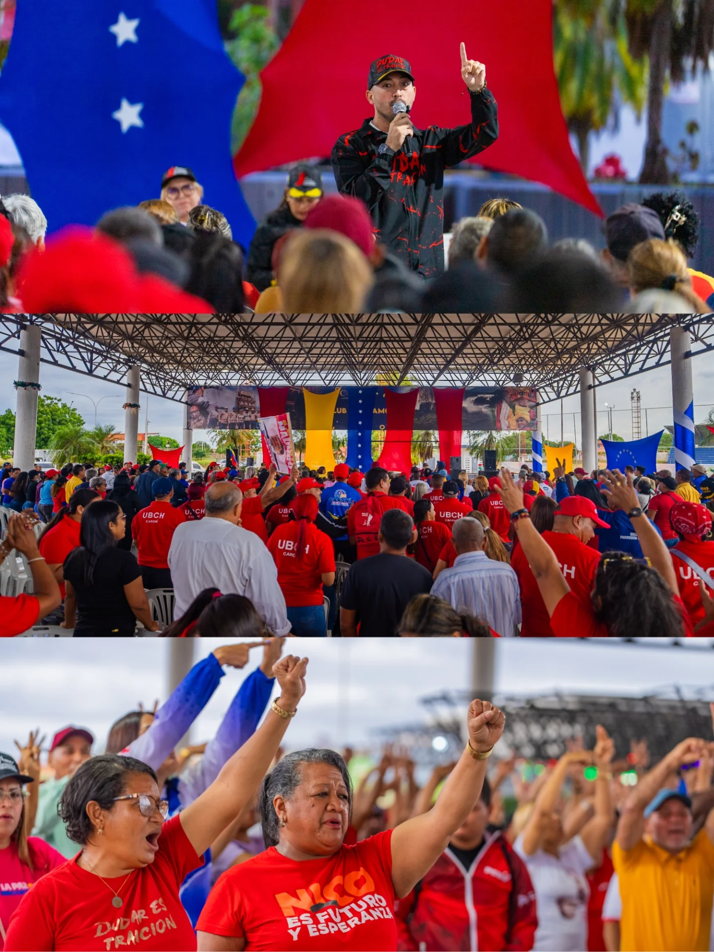 Aquí está el pueblo de Nicolás, firme, consciente y organizado, elevando un solo clamor por Venez...