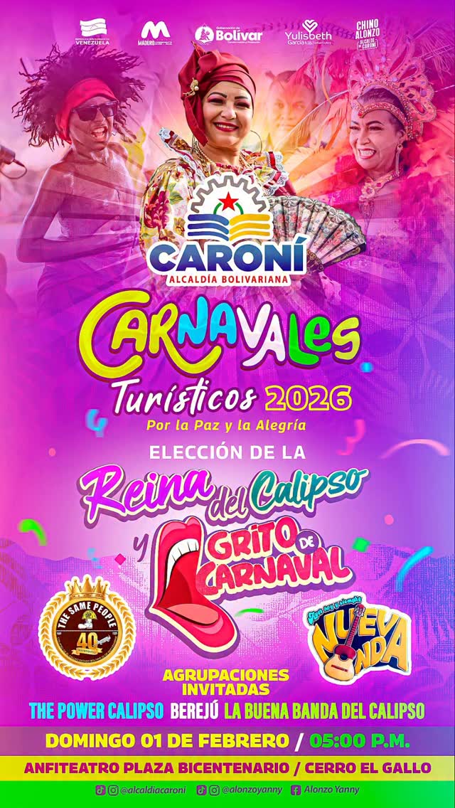 ¡Llegó el Carnaval: Caroní es Tradición y Color! 

​¡Prepárate, Caroní! Mañana la magia se...