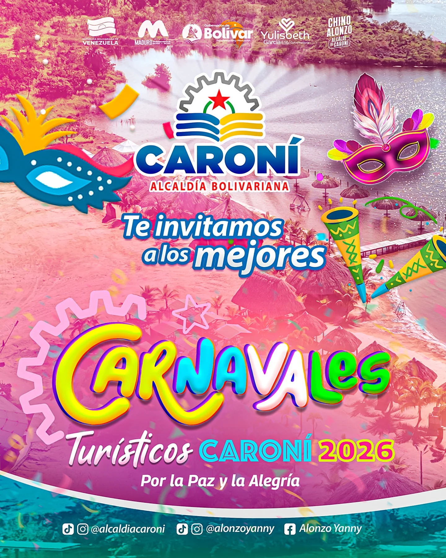 En Caroní, los Carnavales Turísticos por la Paz y la Alegría 2026 no son solo una fiesta, ¡son n...