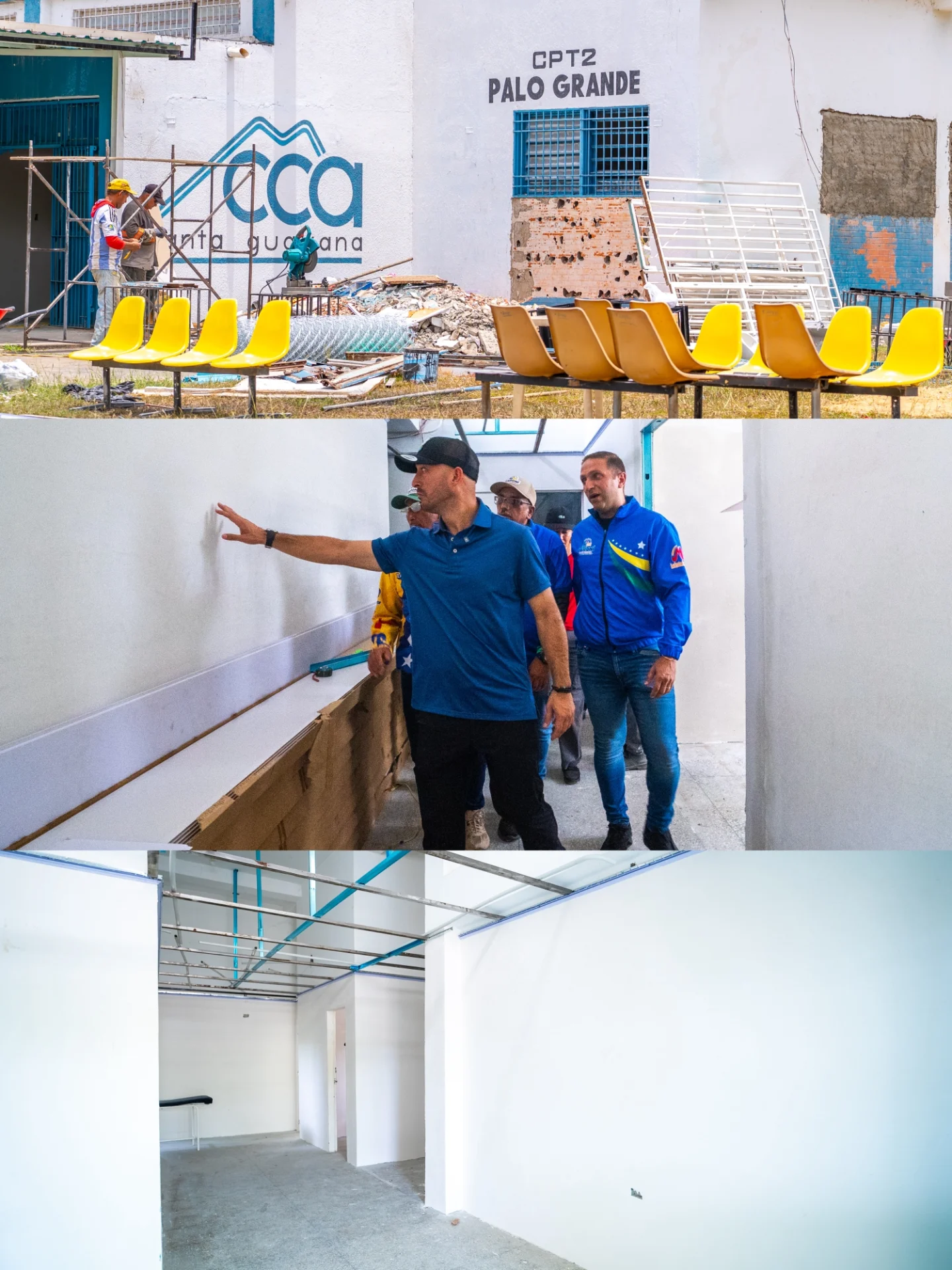 Nos vinimos a inspeccionar los avances en el Ambulatorio Popular Palo Grande; estamos supervisando c...