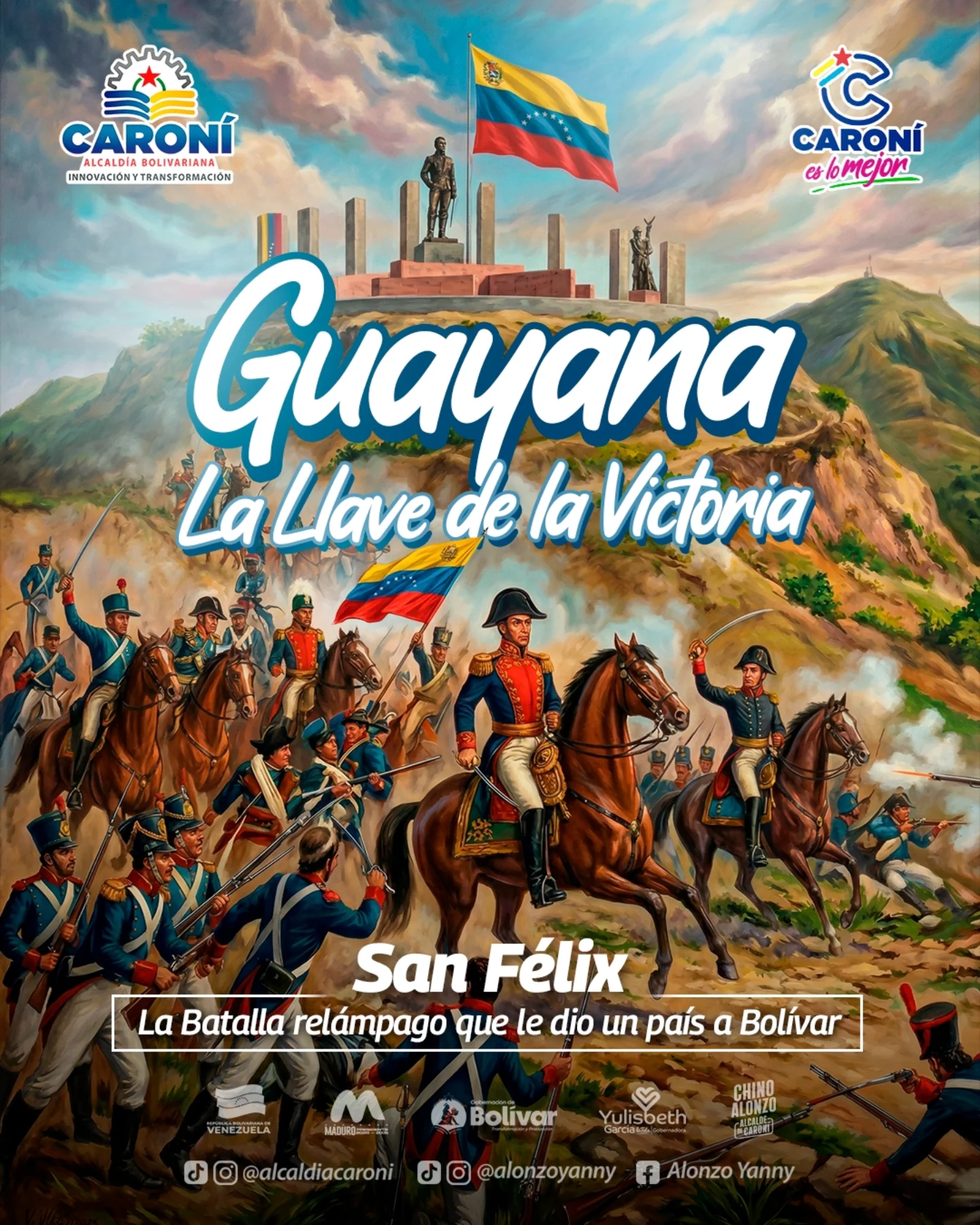 Conmemoramos 209 años de La Batalla de San Félix, esta batalla es honrar el carácter indomable de...