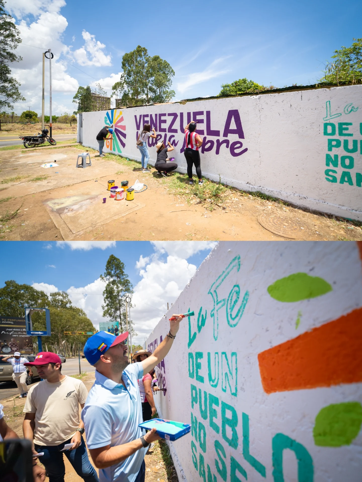 Desde la av. Las Américas, nos unimos a la creación de murales por la Gran Peregrinación: Unidos ...