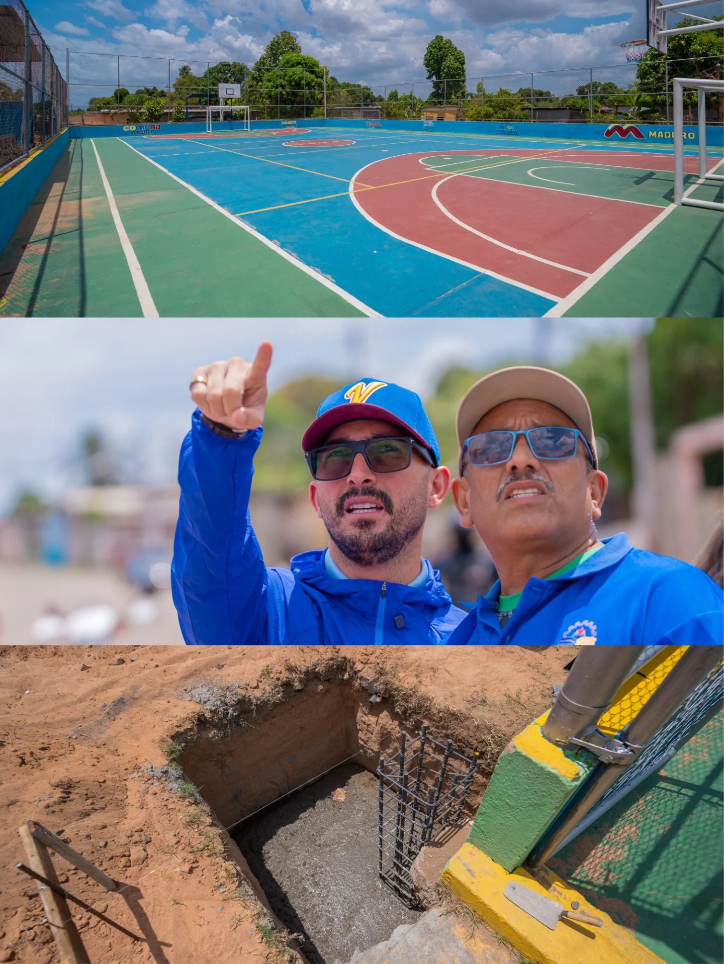 Ajá, así van los trabajos de rehabilitación en la cancha de Brisas del Sur, un espacio vital para...