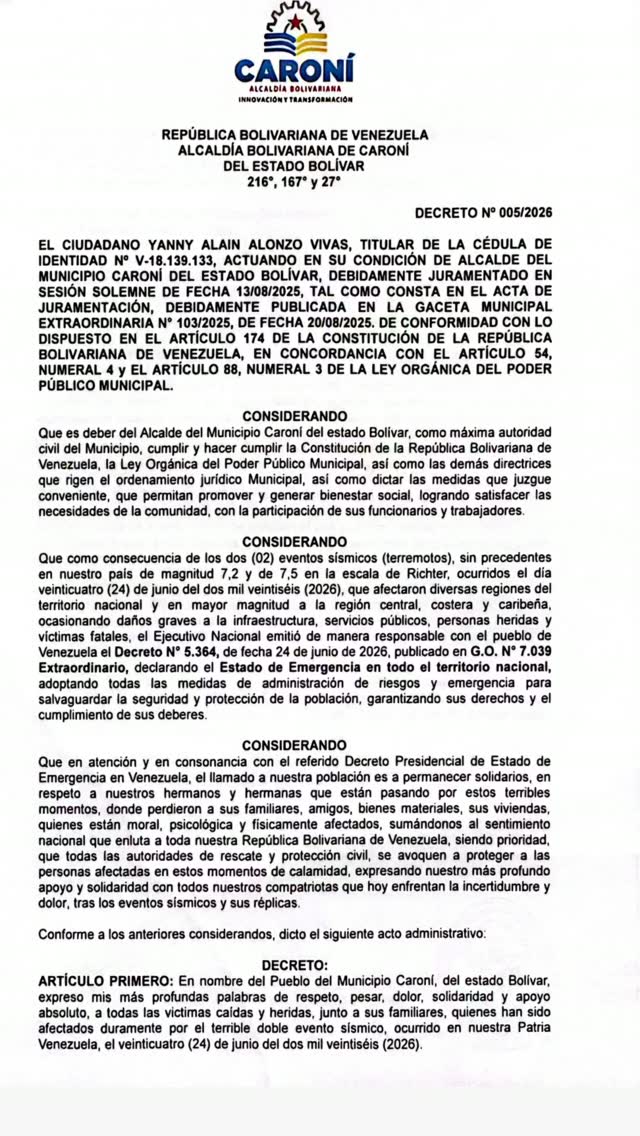 AVISO IMPORTANTE: Medidas de Solidaridad ante la Emergencia Nacional

​En atención a la tragedia ...