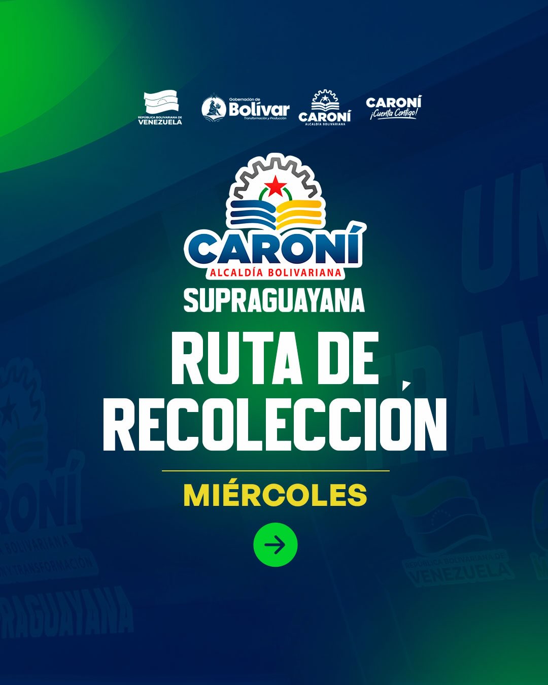 RUTA DIARIA DE RECOLECCIÓN DE DESECHOS SÓLIDOS | MIÉRCOLES

Te invitamos a estar muy atento al pa...