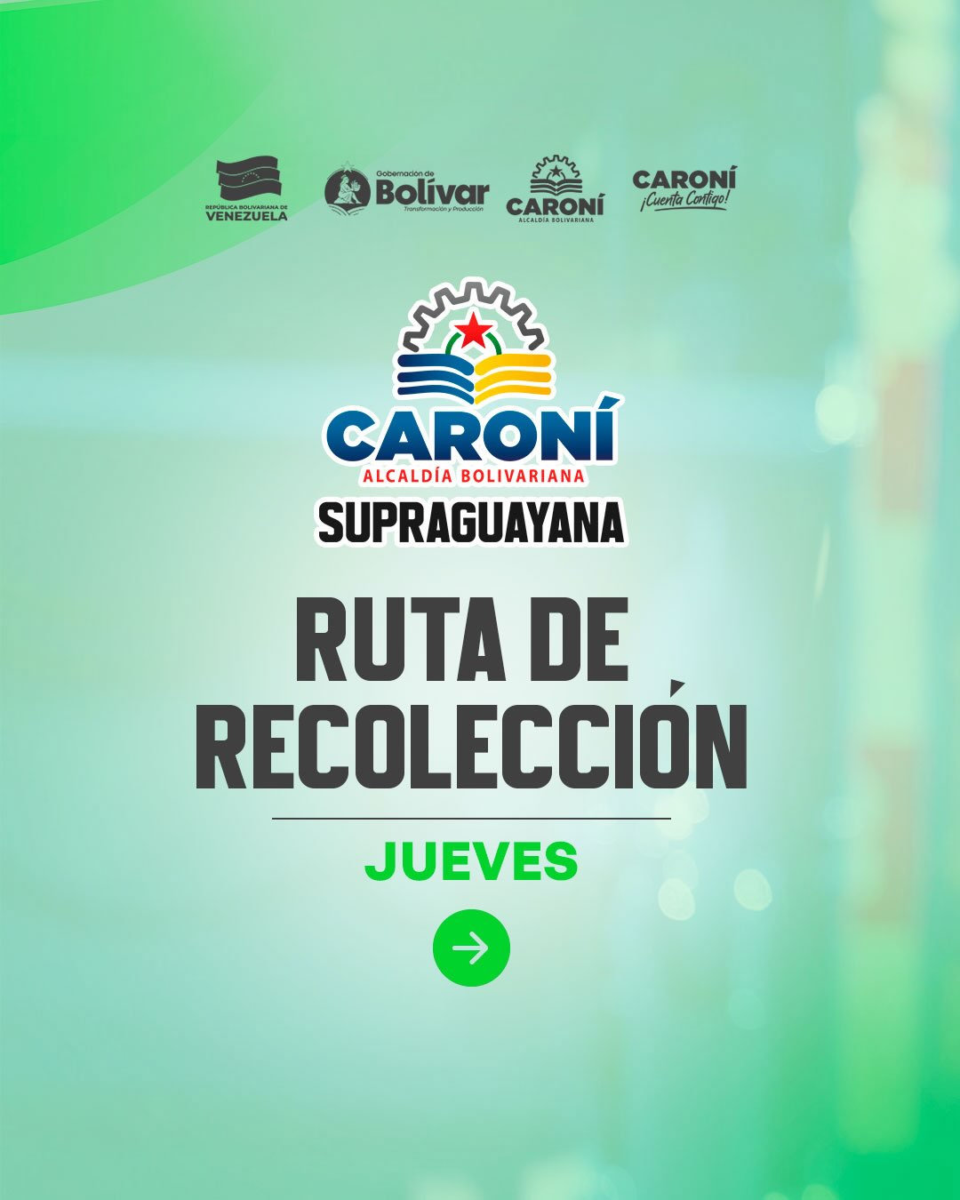 📍 ¡LA RUTA ESTÁ AQUÍ! 👆

Desliza y conoce la ruta de recolección de desechos sólidos de h...