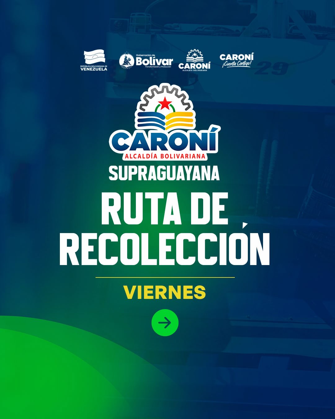 ♻️ RUTA DE RECOLECCIÓN | VIERNES

Este viernes, nuestras unidades estarán recorriendo las dist...