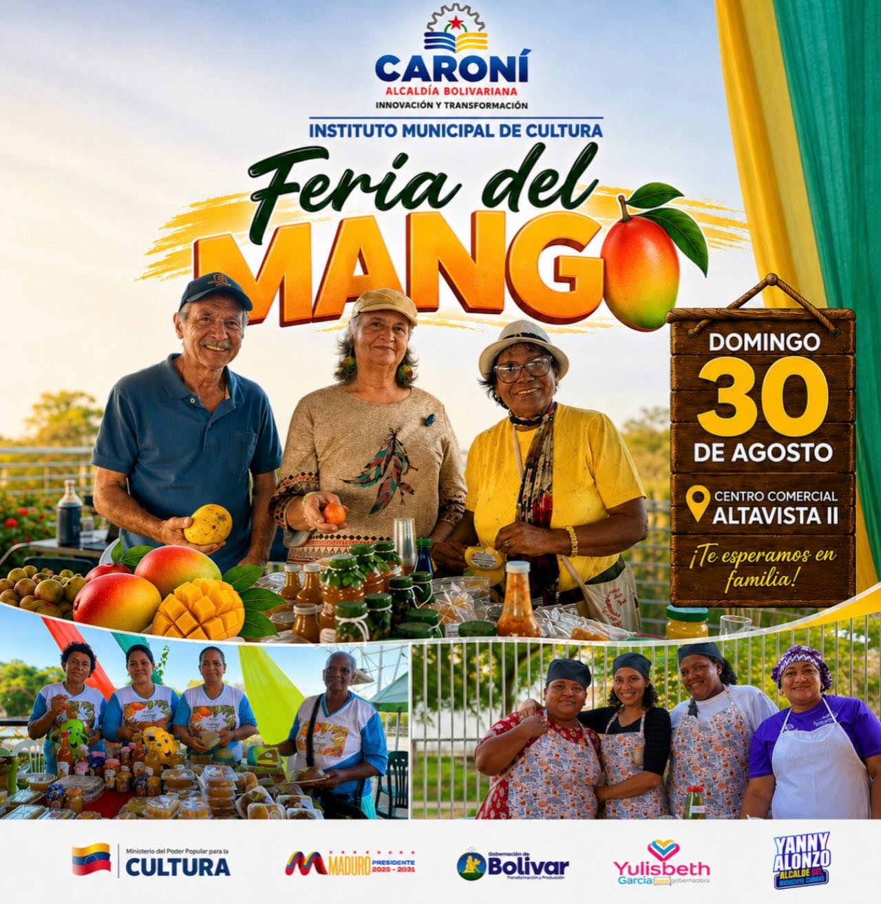 🥭 ¡La Feria del Mango llega a Puerto Ordaz! 🥭

Por primera vez, nuestra tradicional Feria del...